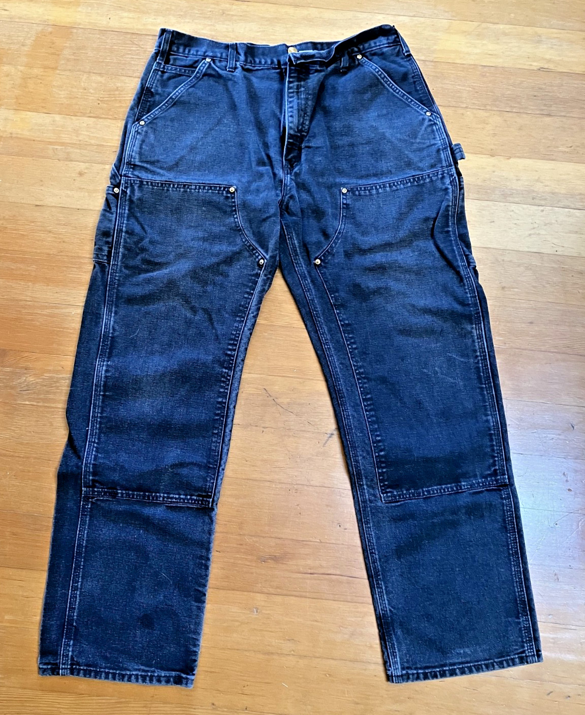 Carhartt B01 BLK Double Knee Carpenter Pants Canvas Black 36×32 WOW!!!!!!!!!!!