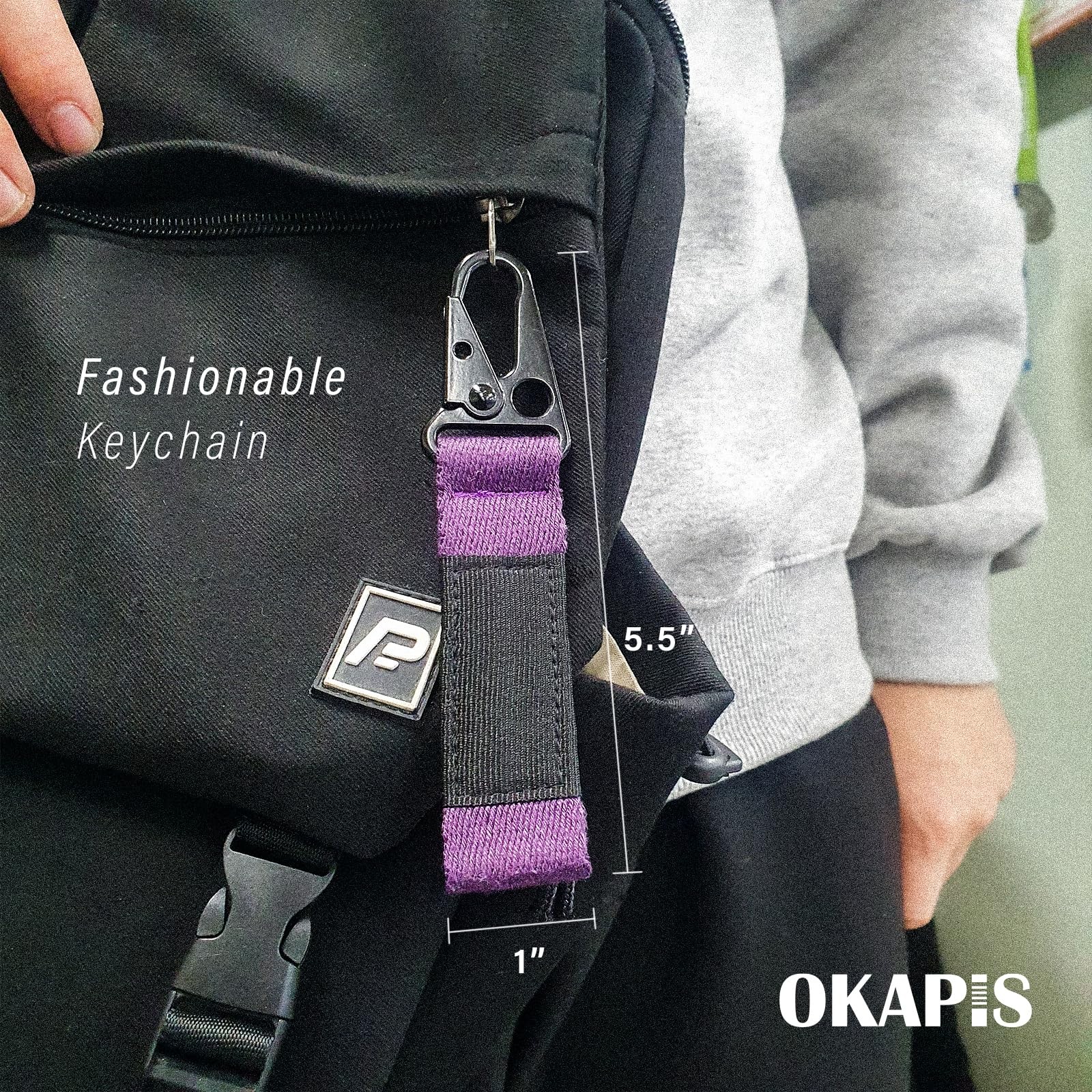 Keychain BJJ Belt Backpack Keyring Jiu Jitsu White Blue Purple Brown Black Blue