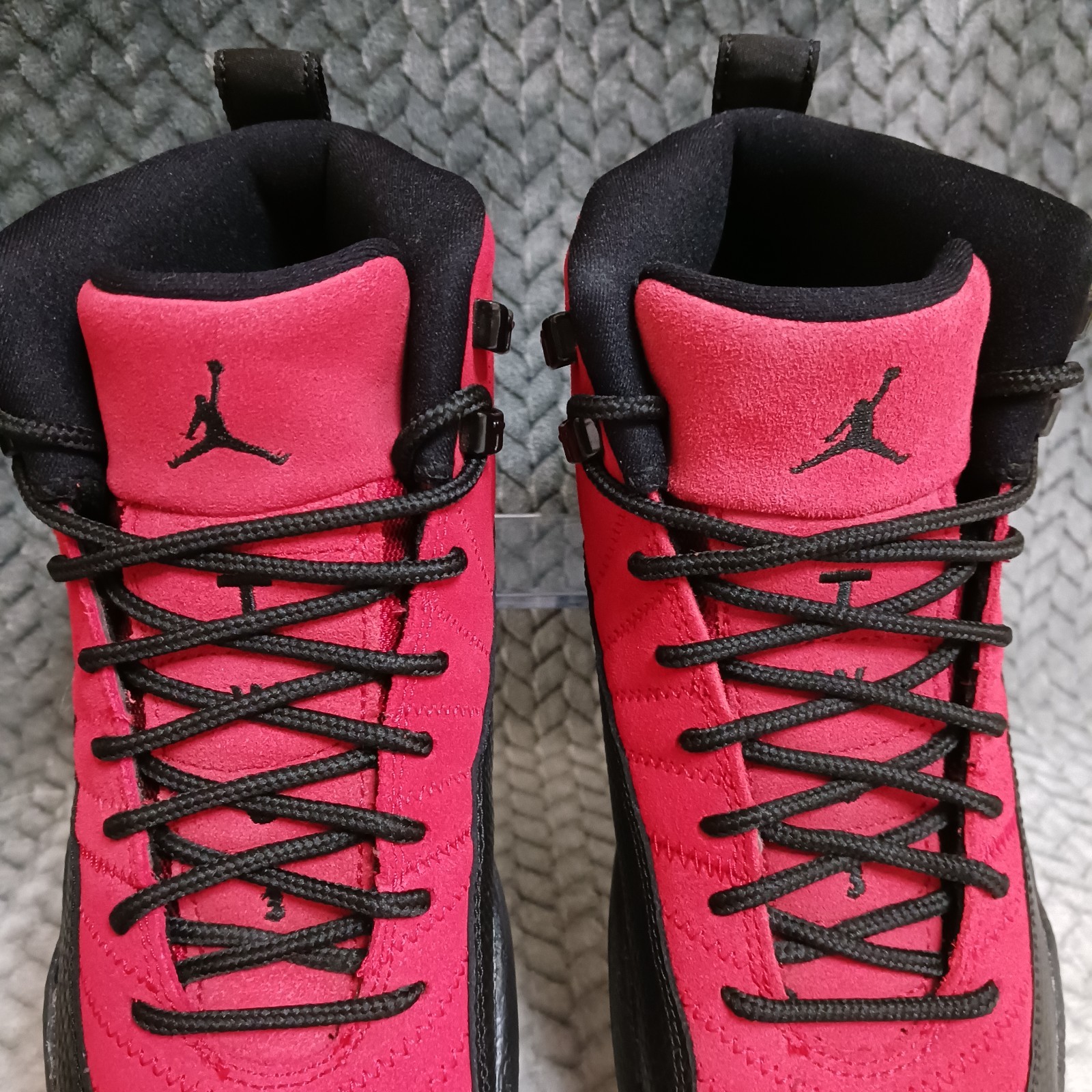 Air Jordan 12 Retro GS Reverse Flu Game Varsity Red Black Sneakers Shoes Sz 4.5Y