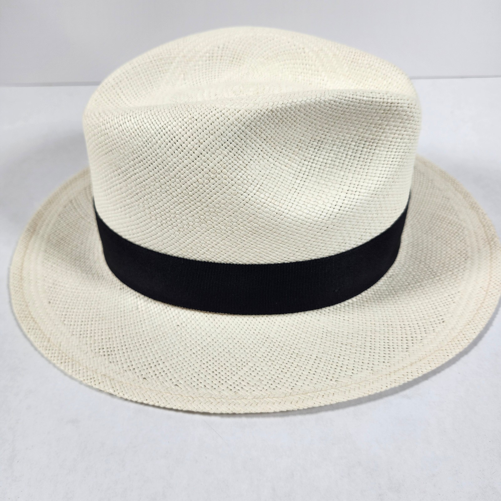 Goorin Bros Fedora Mens Size X-Large Ivory Straw 100% Toquilla Panama Hat NEW