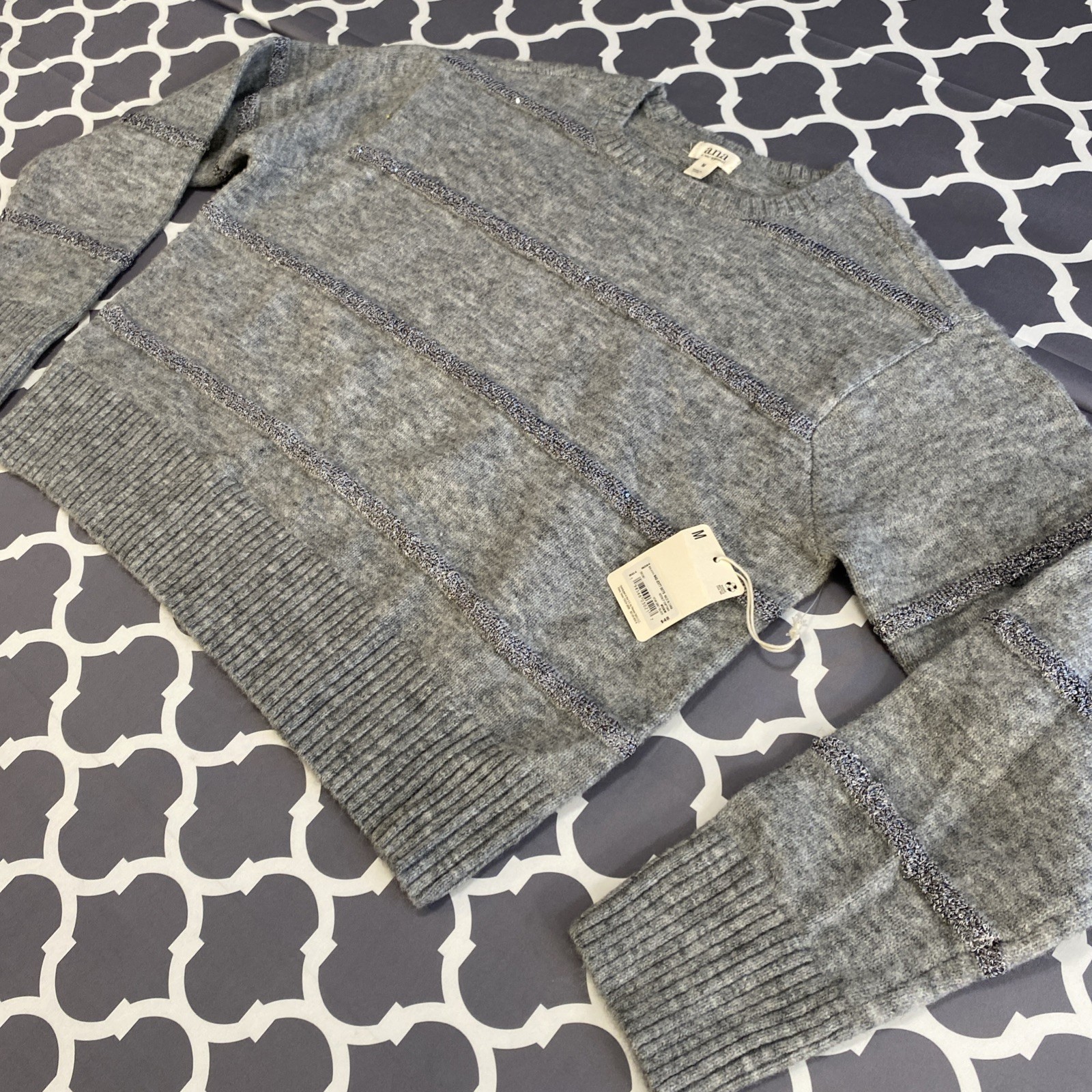 NWT Women’s a.n.a. Silver & Gray Sweater Size M
