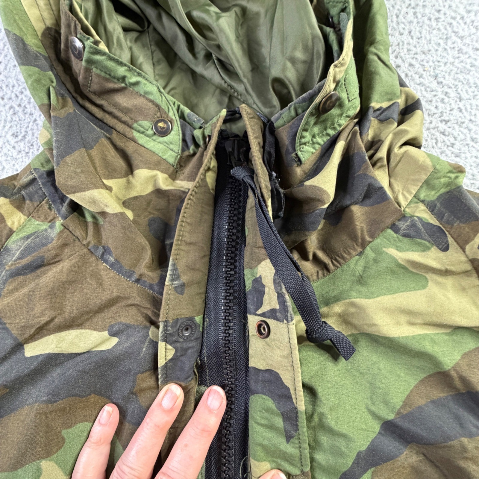 USGI Army Gore-Tex Jacket ECWCS Woodland Camo Parka Mens Large Reg Isratex Inc