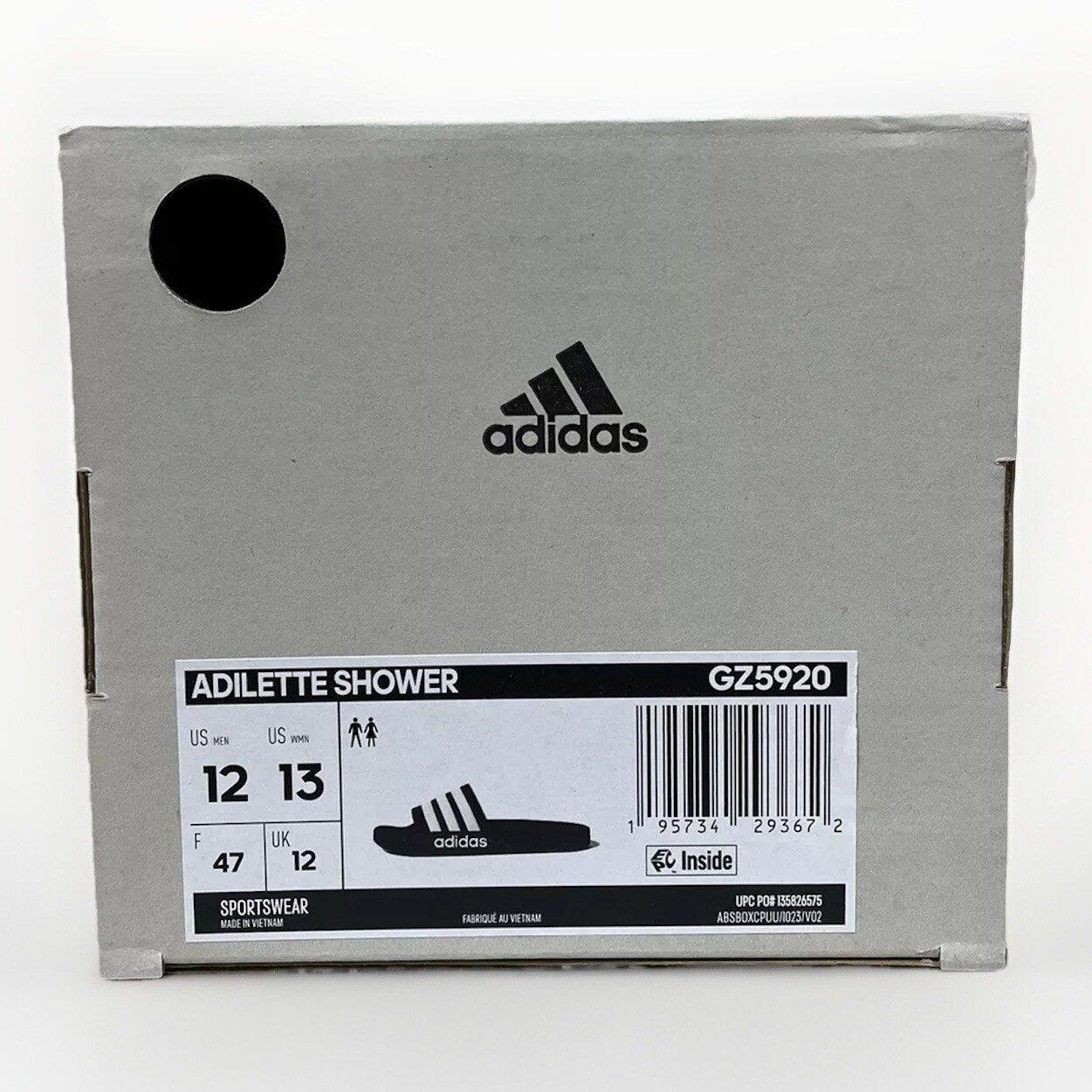 NEW ADIDAS MEN’S ADILETTE SHOWER SANDALS SLIDES SIZE 12 GZ5920 Blue White NIB