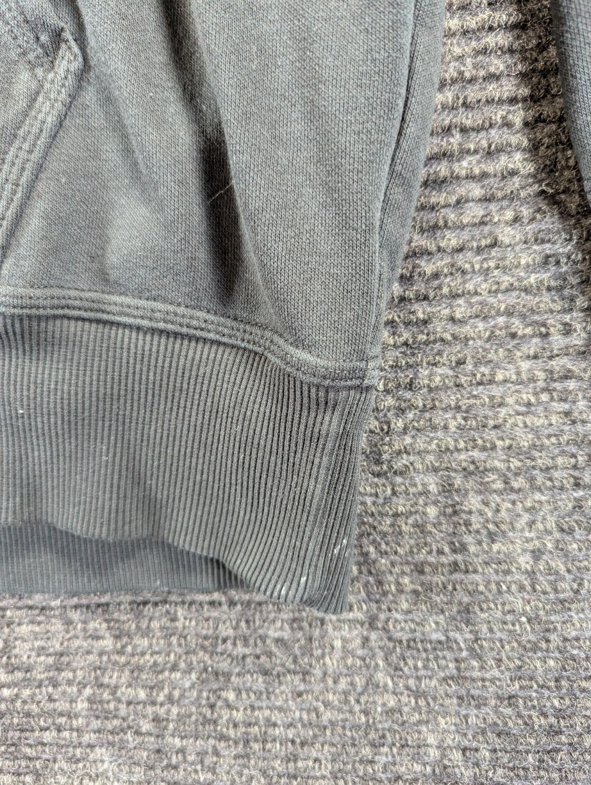 Champion Powerblend Fleece Pullover Hoodie Mens L Black Cotton Kangaroo Pocket