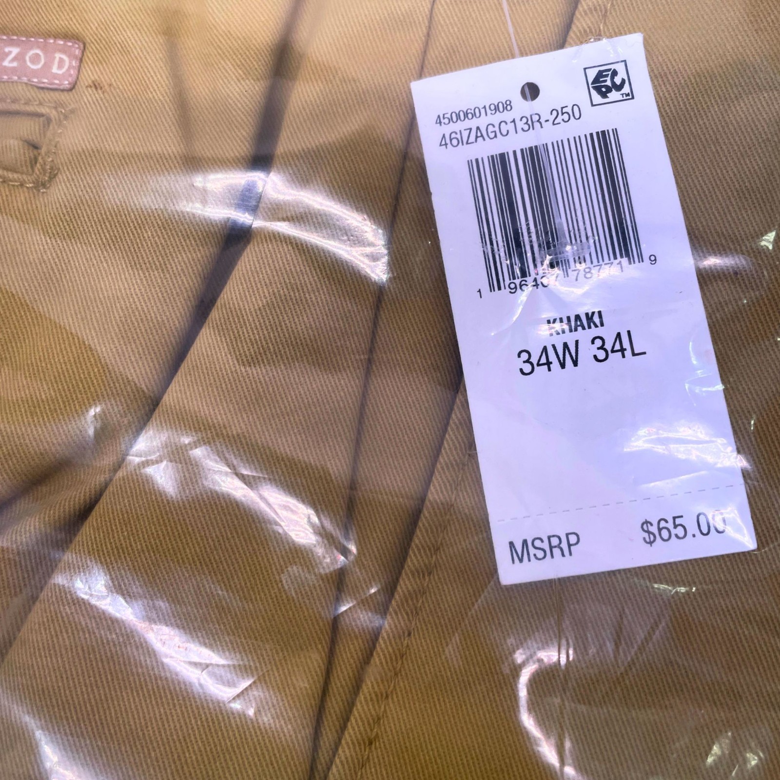 IZOD Men’s Khaki Chino Pants Straight Fit Flat Front New