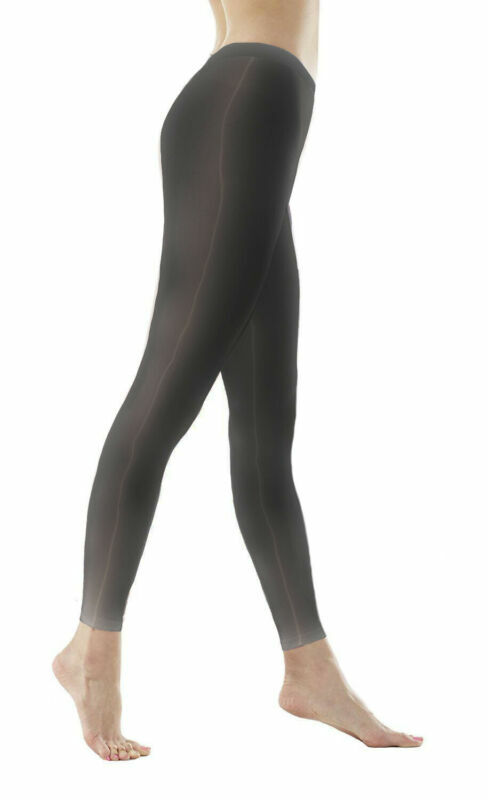 Women’s Stretch Sheer Oil Shiny Glossy Crotchless Leggings Skinny Trousers Pants