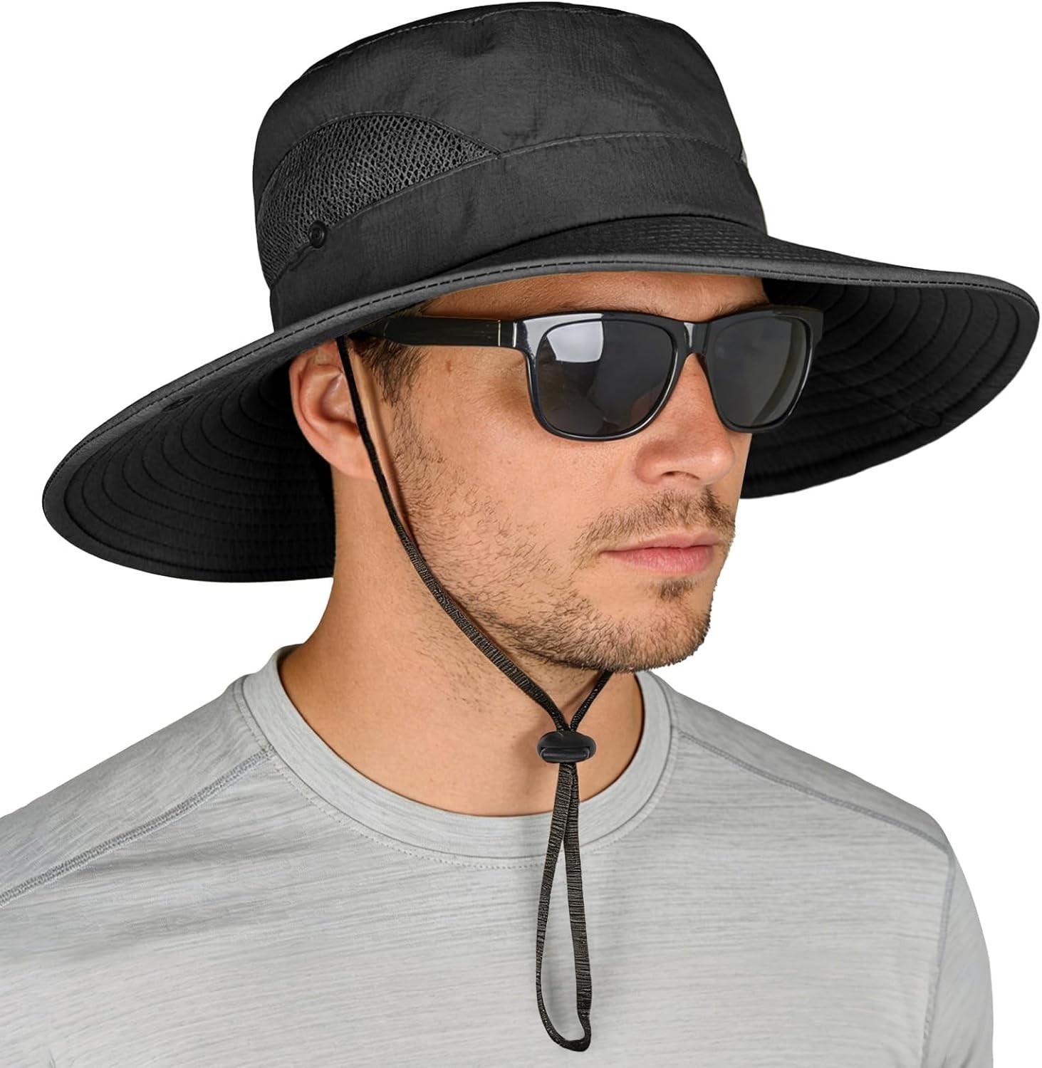 Adjustable Wide Brim Boonie Hat – Lightweight UV Protection for Summer Adventure