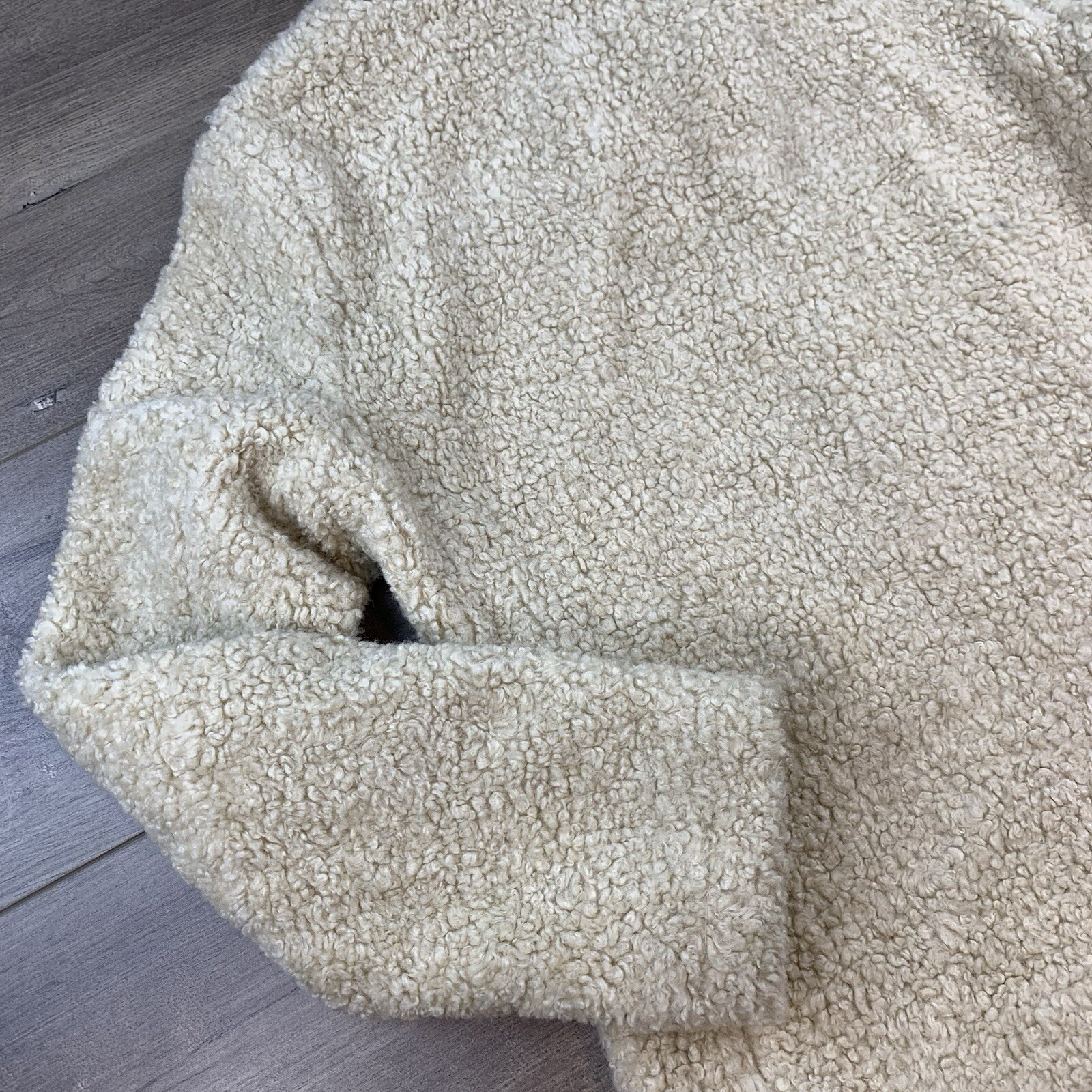 NWT Pendleton Full Zip Sherpa Jacket Women’s Small Beige Fleece Deep Pile Teddy