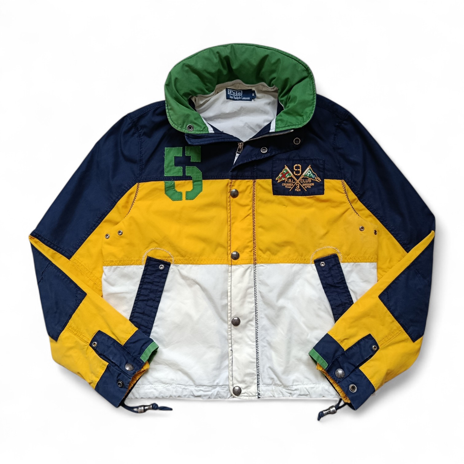 Polo Ralph Lauren Rare Yacht Club Colorblock PRL Windbreaker Sailing Jacket M