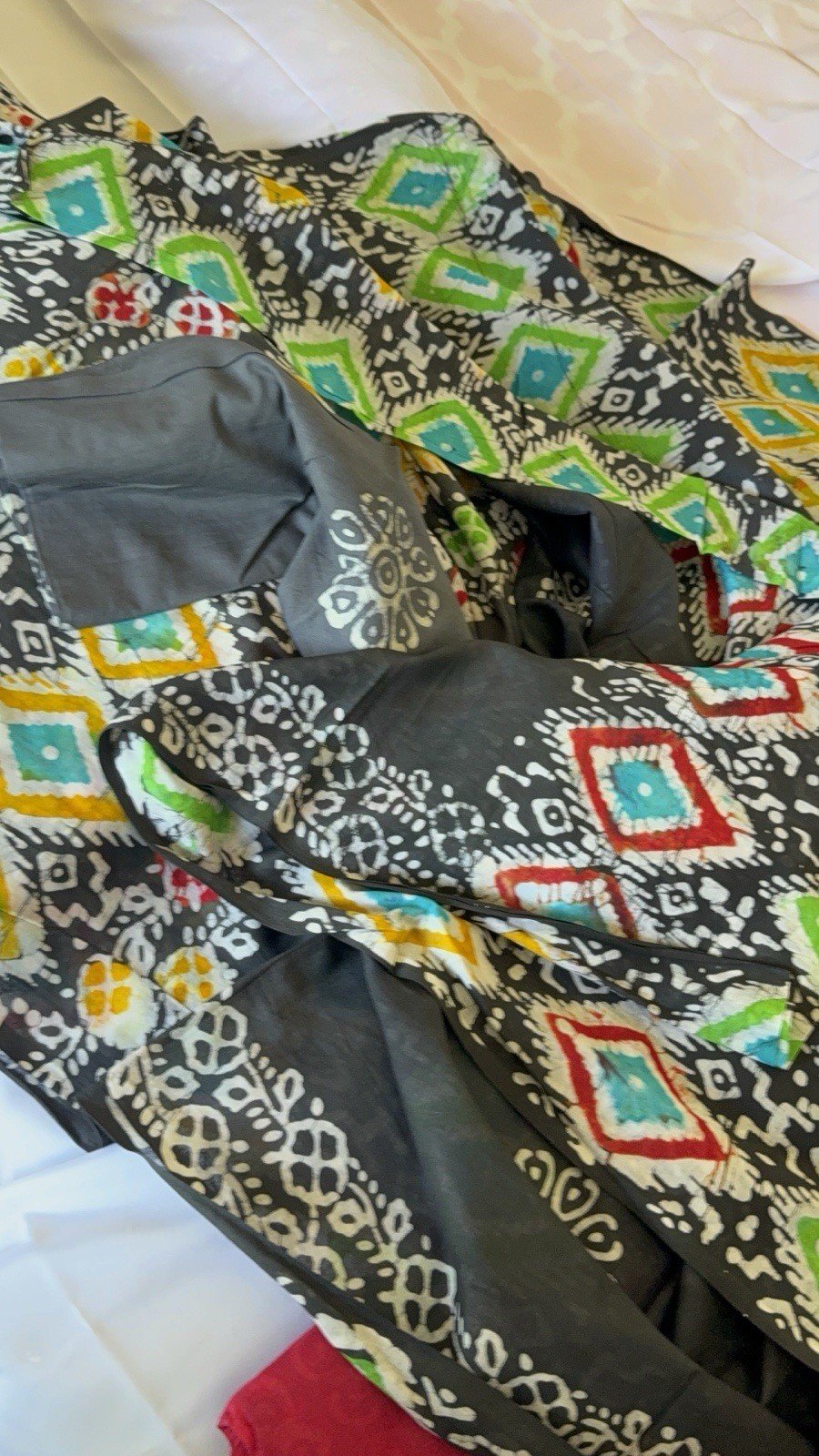 NEW 🆕, Cotton BATIK SAREE. ( Item#L2742 ) including blouse piece. Only $33