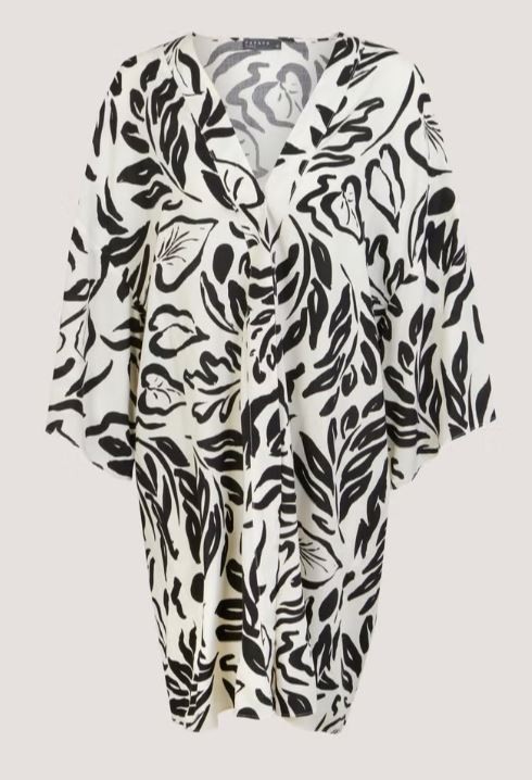 Matalan BNWT Papaya black white Curve Kimono size 20 22 summer holiday (114)
