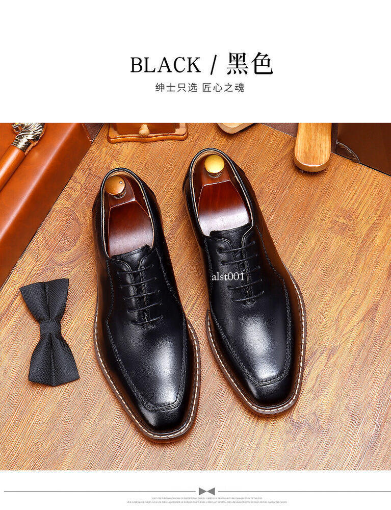 Men’s Real Leather Shoes Handmade Business Formal New Oxford Casual Dress Shoes