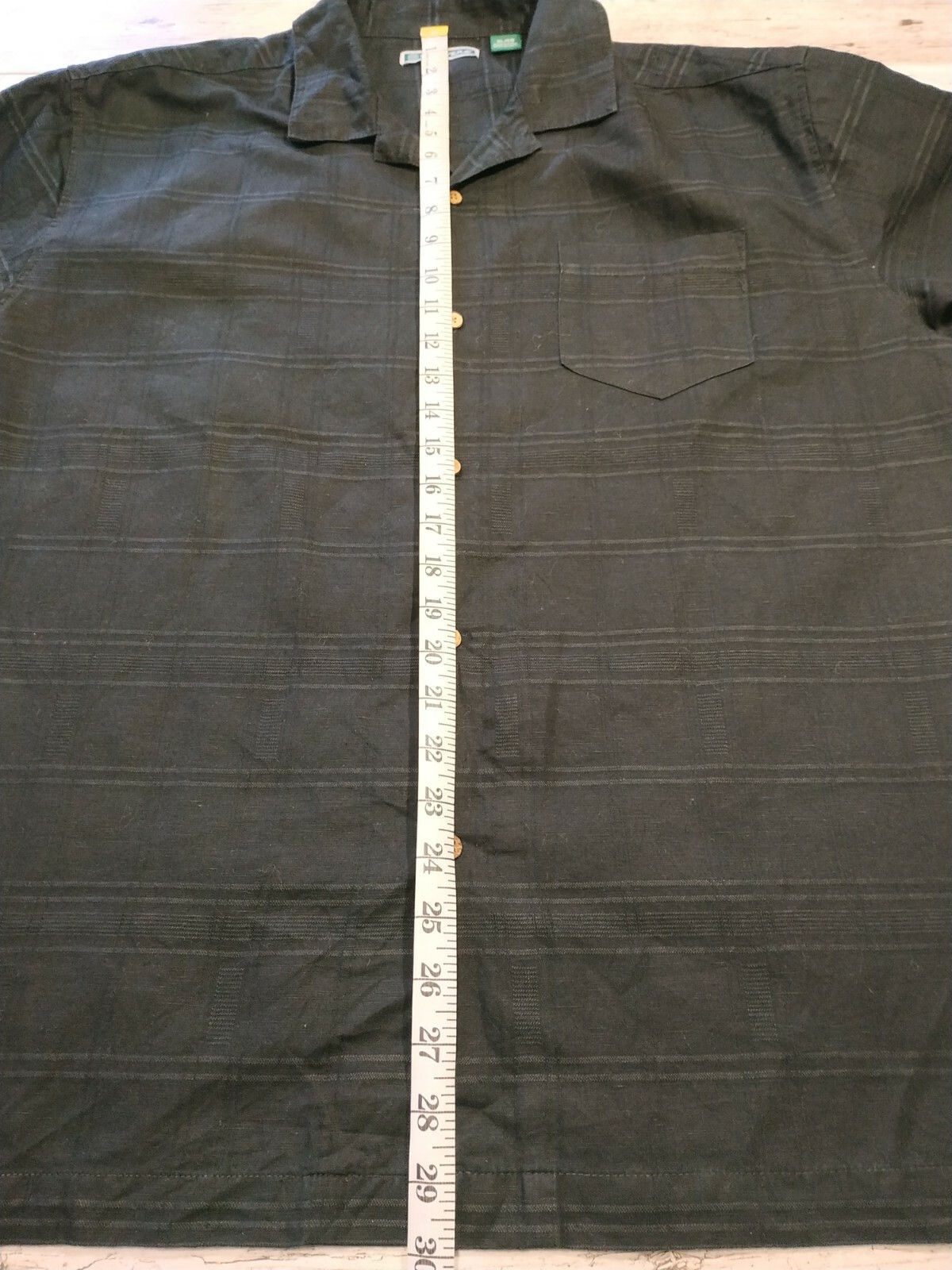 Cubavera Mens Shirt Button Up Short Sleeve Linen Blend Size XL