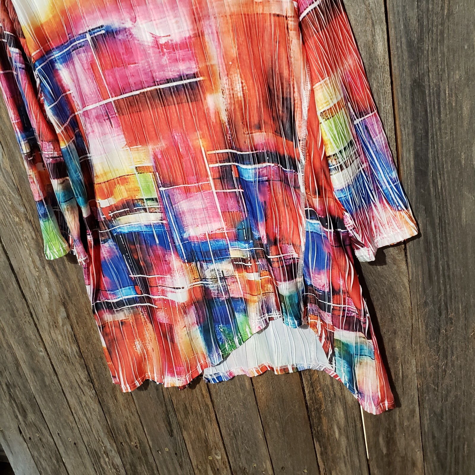 Lemon Grass L Tunic Top Womens Boho Indie Artsy Hippie Psychedelic Dopamine