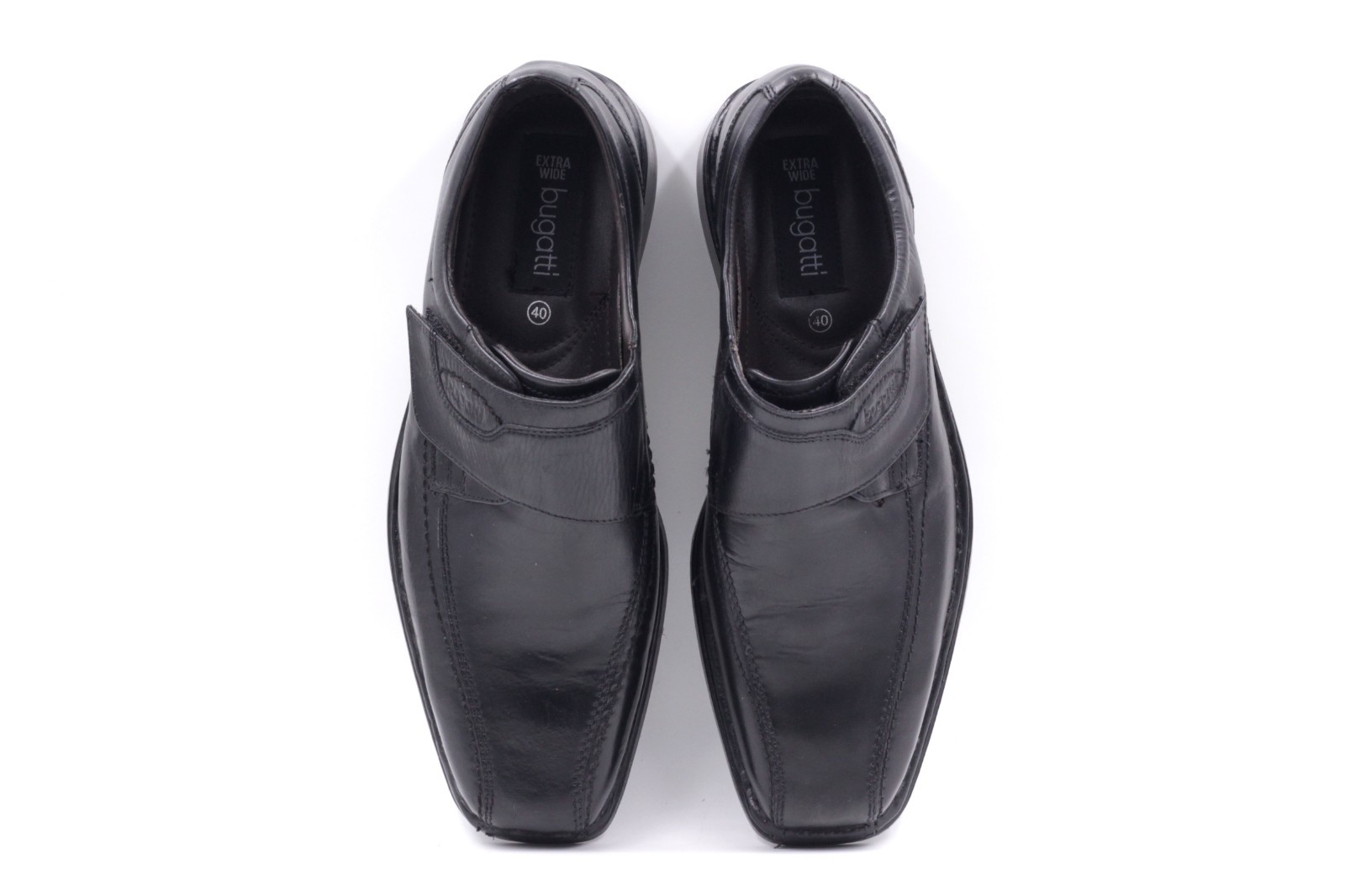 Bugatti men’s loafers EUR 40 black genuine leather New