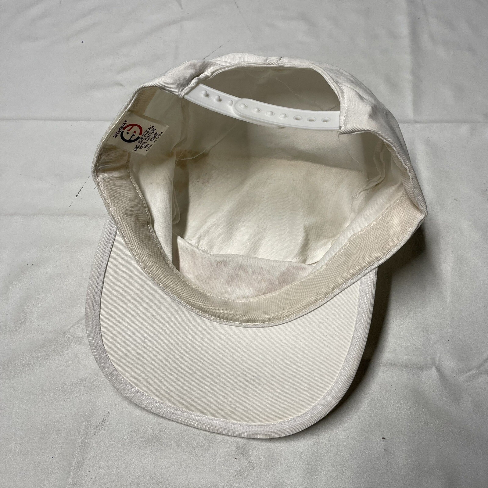 Vintage Syracuse University Snapback Hat Cap White Orange 80s College Sports 90s