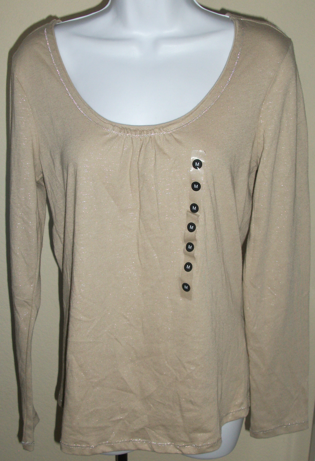 NEW ALFANI long sleeve pink/beige/purple pajama sleep shirt, size M,XL,L,XS