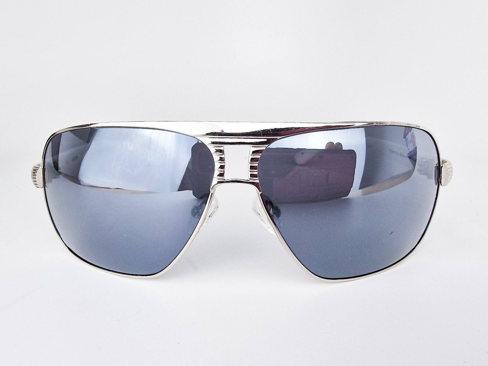 Guess Aviator Sunglasses GU6512-10C-66 Nickeltin Smoke Mirror Lens NEW Authentic