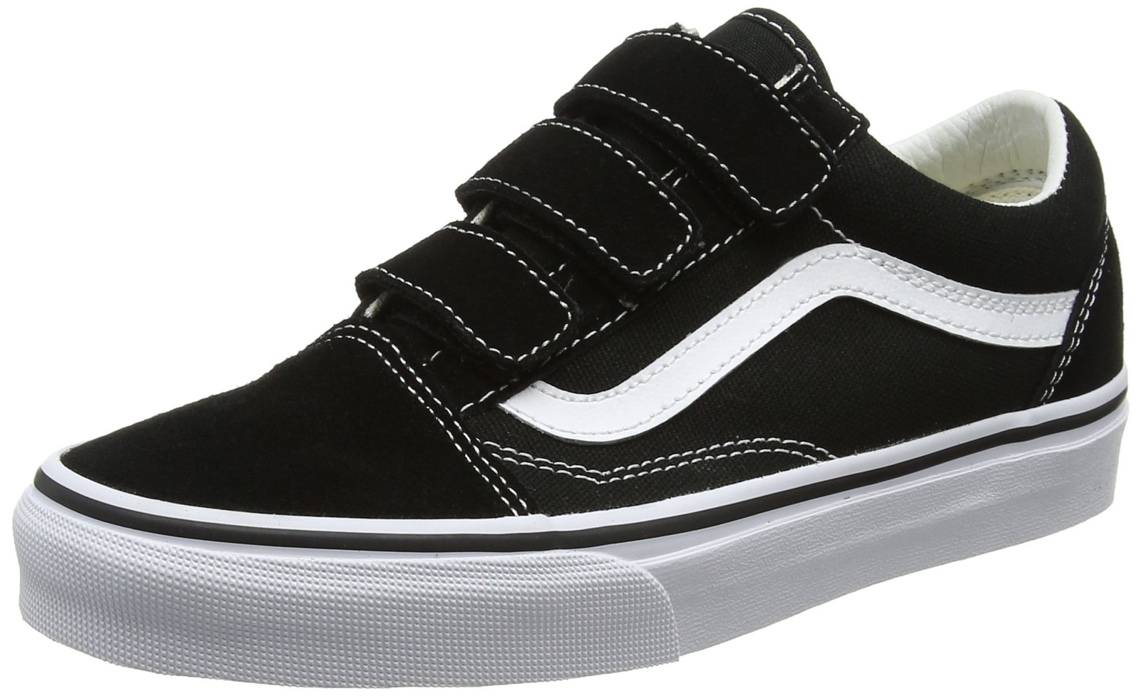 Vans Adult Unisex Old Skool V Shoes | (Suede/Canvas) Black/True White |