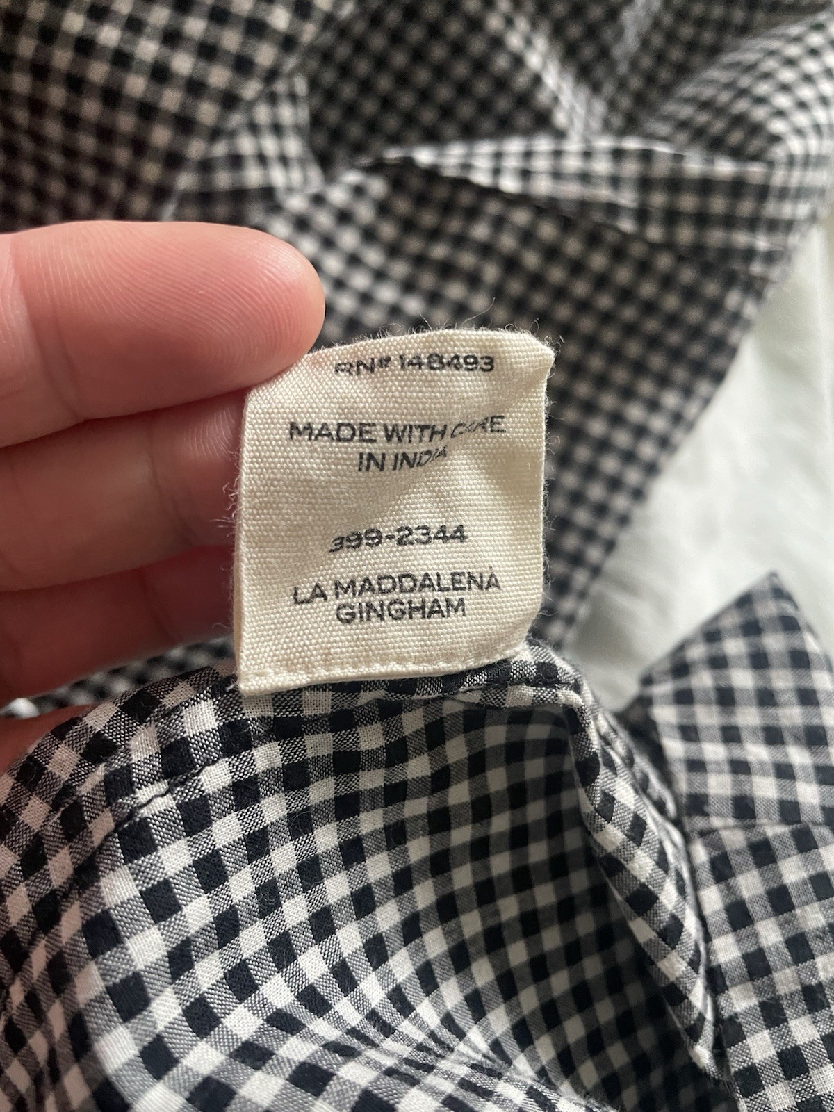 Doen Emmaretta Organic Cotton Voile Gingham Dress, XXL