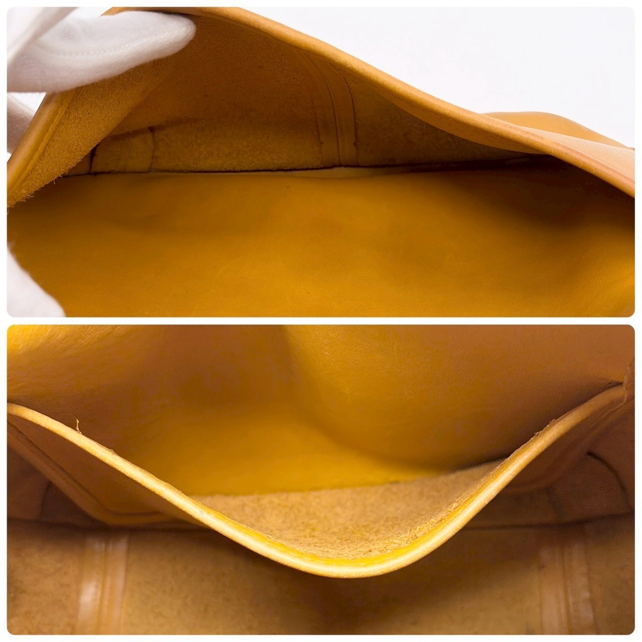 COACH Vintage Yellow Leather Ergo Shoulder Bag 9033 Made in USA From Japan