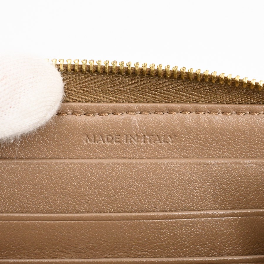CELINE C Charm Compact Zip Wallet 10B663BFL coin purse / light brown Women
