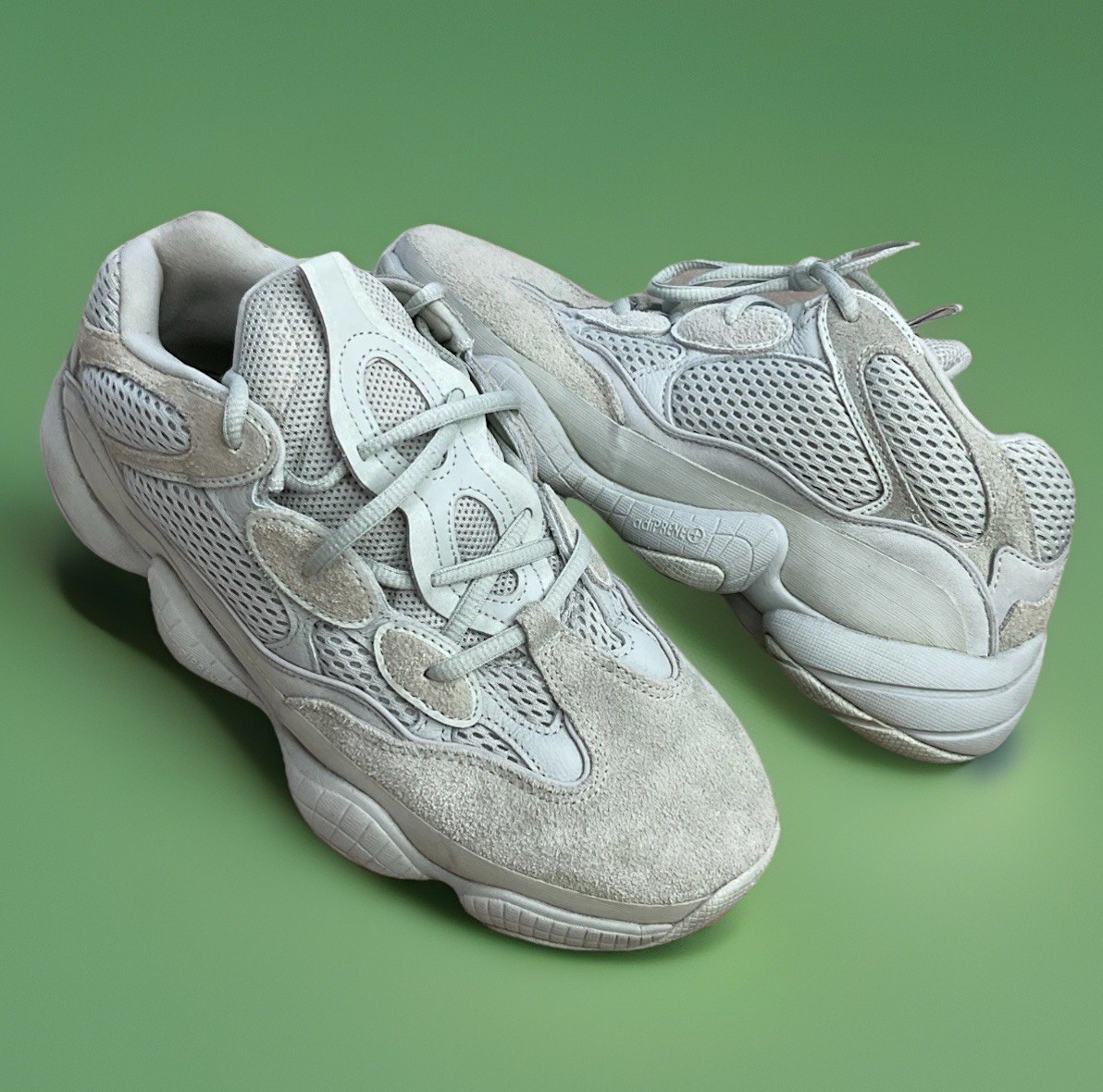 Adidas Yeezy 500 Men Sz 8 Salt Shoes EE7287 Gray Stone Suede Sneakers