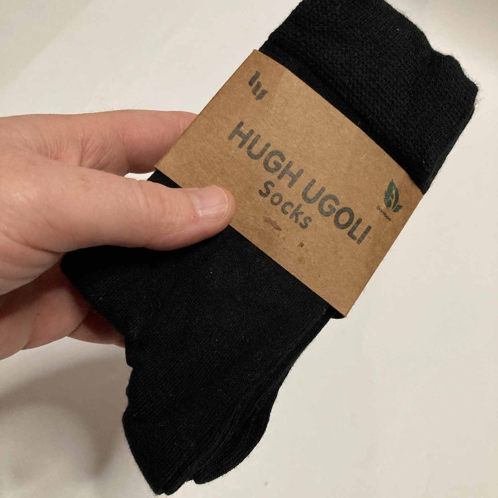 Hugh Ugoli Black Bamboo 3-Pack Crew Socks Women’s Size 6 – 9