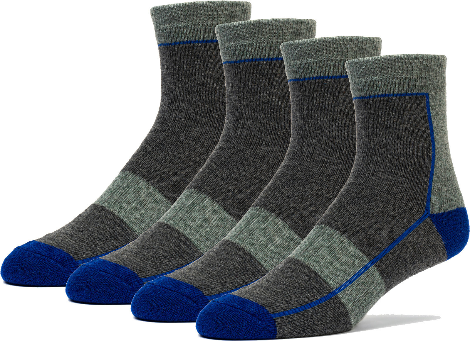 4 Pairs Premium Merino Wool Quarter-Ankle Hiking Outdoor Socks Designed in USA