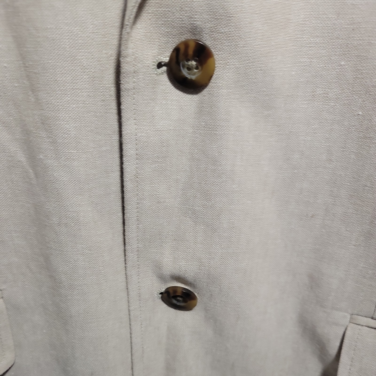 anytime Sport Coat/Blazer, mens L, 42, beige cotton, Casual,