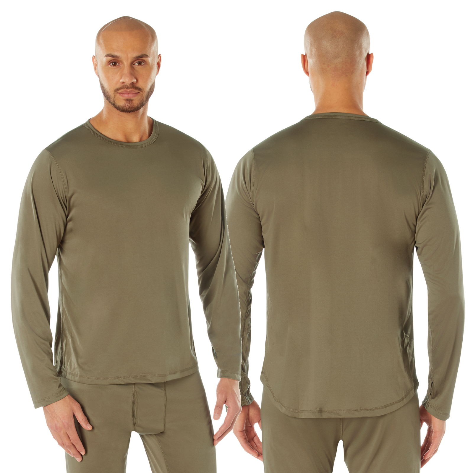 AR 670-1 Coyote Brown Silk Weight Tops Unisex Long Johns ECWCS Gen III