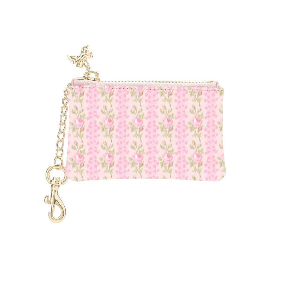 LoveShackFancy – Case-Mate Blooming Heirloom Printed PU Zipper Coin Pouch