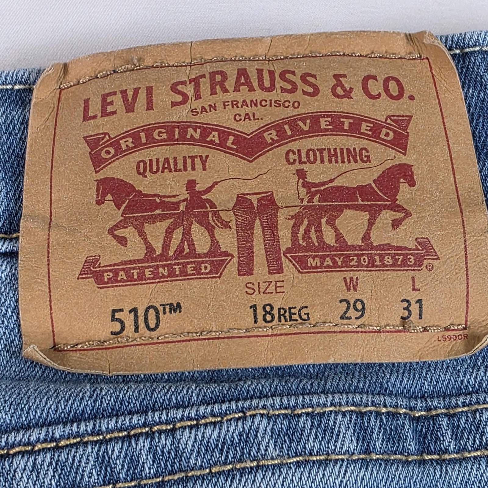 Levis 510 Jeans Boys 18 Regular 29×31 Slim Fit Stretch Denim Youth Pants