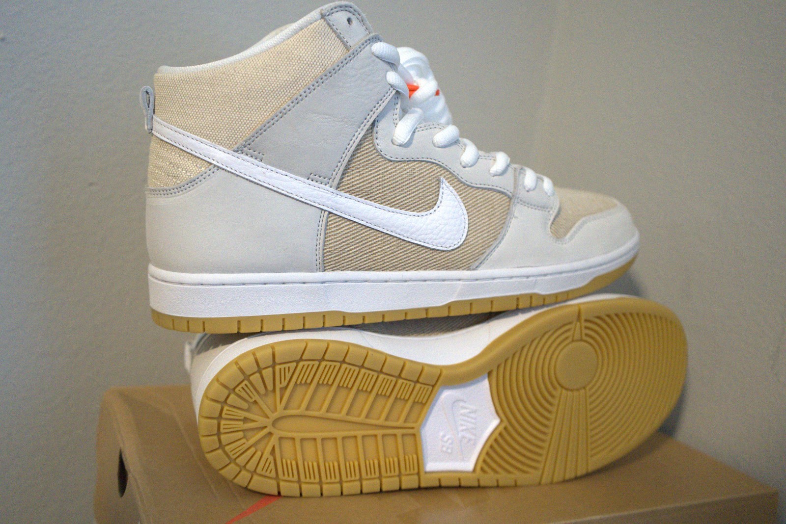 Size 13 – Nike Dunk Pro ISO SB High Unbleached Pack – Natural