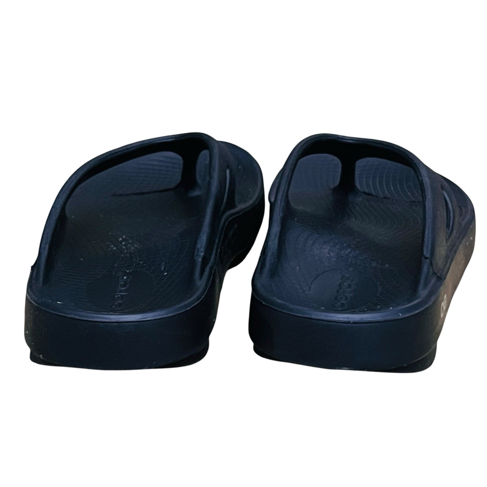Oofos Oolala Recovery Sandals Womens Sz US 7 Luxe Flip Flop Thong Black