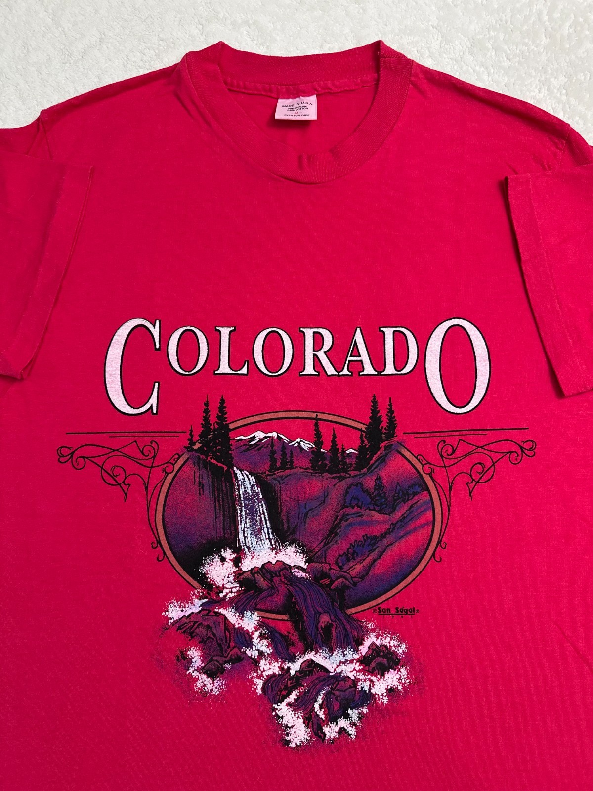 Vintage 1990s 90s Colorado River Outdoor Nature Mountain Artwork T-Shirt, M NEW