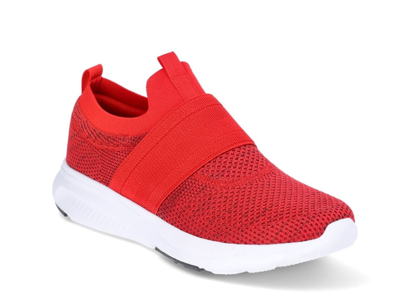 Athletic Works Men’s Banded Knit Red Low Top Slip-on Athletic Sneakers: 9.5-13