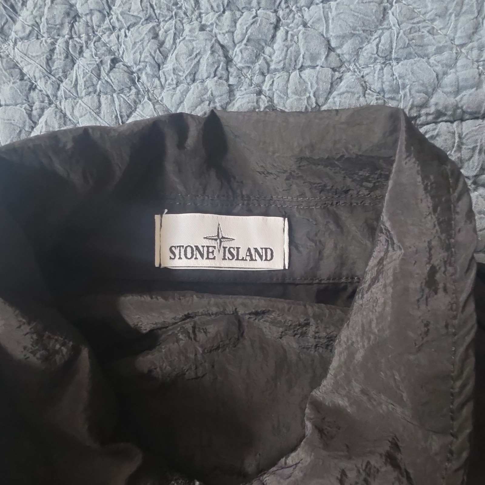 Stone Island Men’s Black Full Zip Stand-Up Collar Jacket Regular Fit 3XL