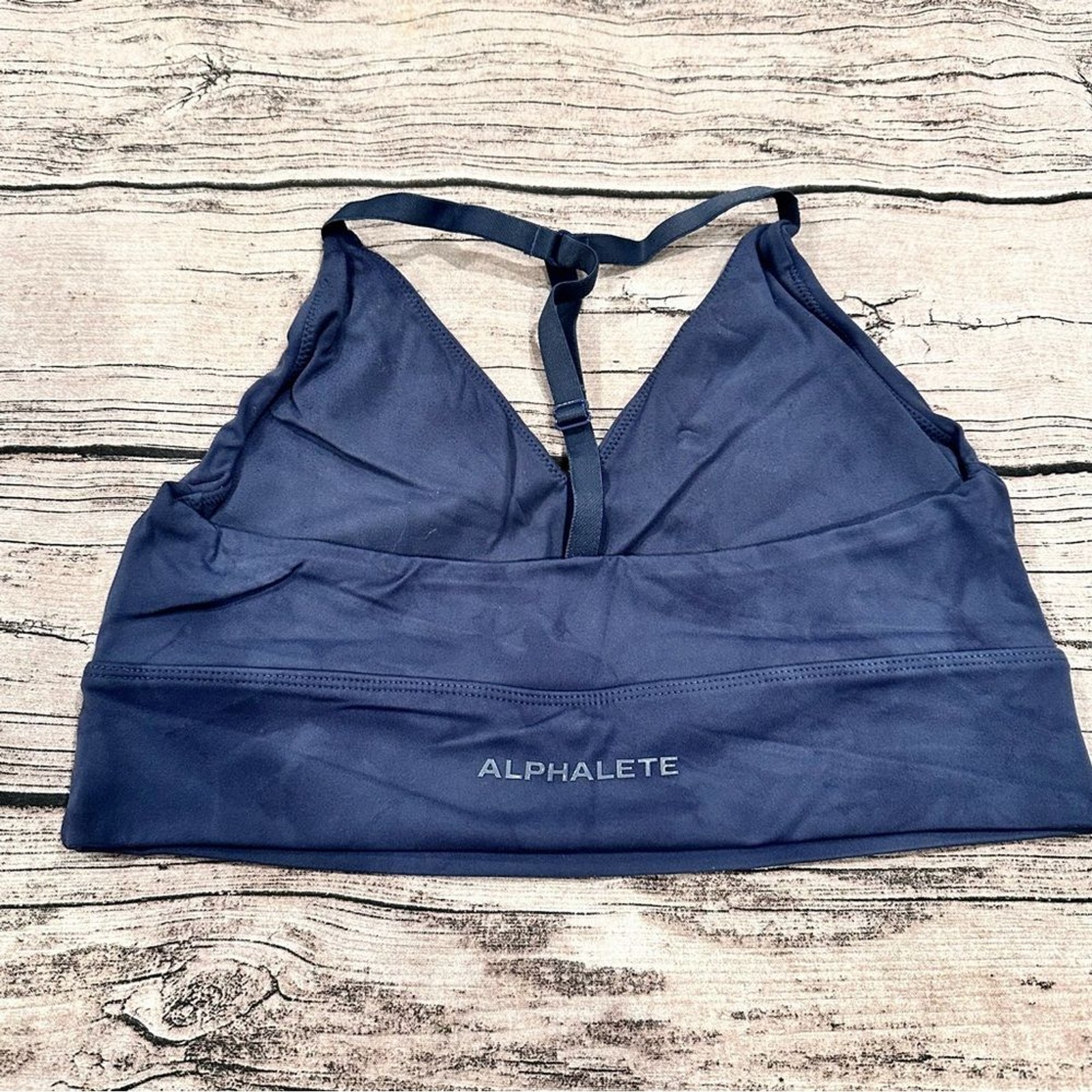 Alphalete Deep Blue Faint Tie Dye T-Back Sports Bra Size Small