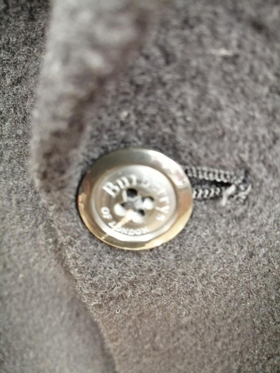 BURBERRYS Wool Cashmere Blend Coat Black LY Used
