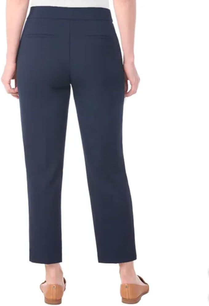 Hilary Radley Women’s Crepe Pull-On Pant, Navy, XL