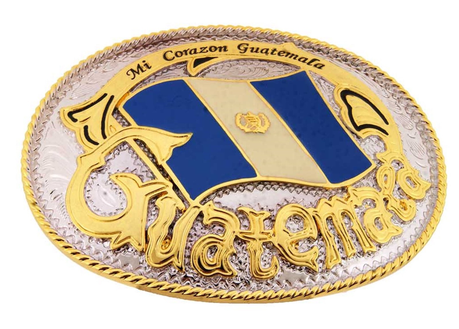 Guatemala Belt Buckle Big New Flag Country Guatamalan National Father Day Gifts