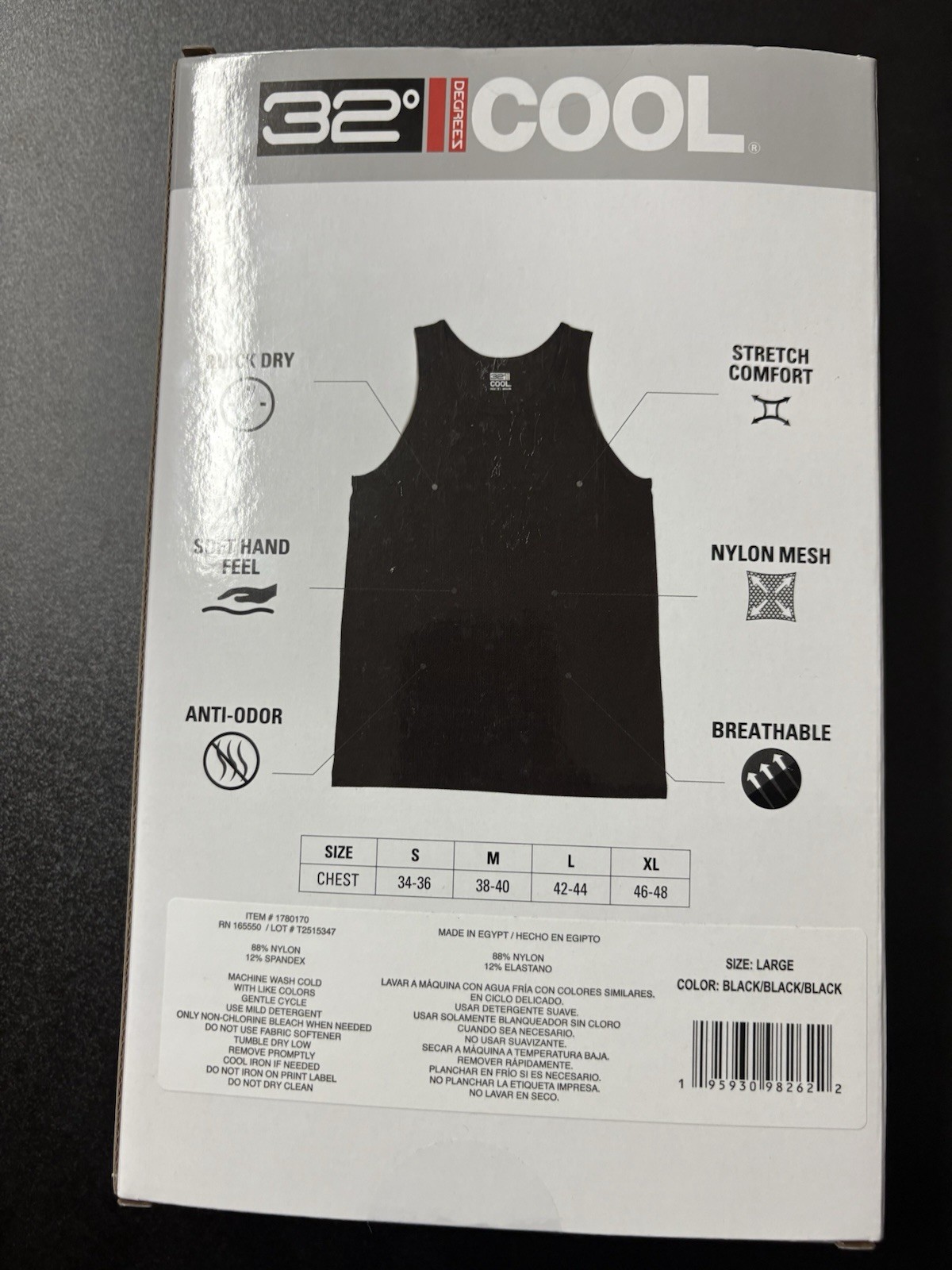 32 Degrees Men’s Comfort Mesh Tank, 3-pack