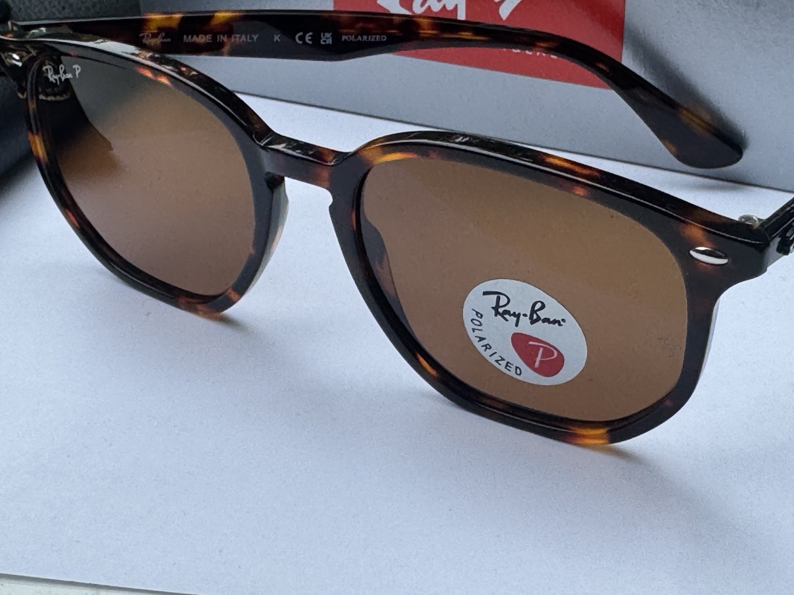 NEW Ray-Ban RB4306 710/83 Polished Light Havana/ Polarized Brown Sunglasses 54mm