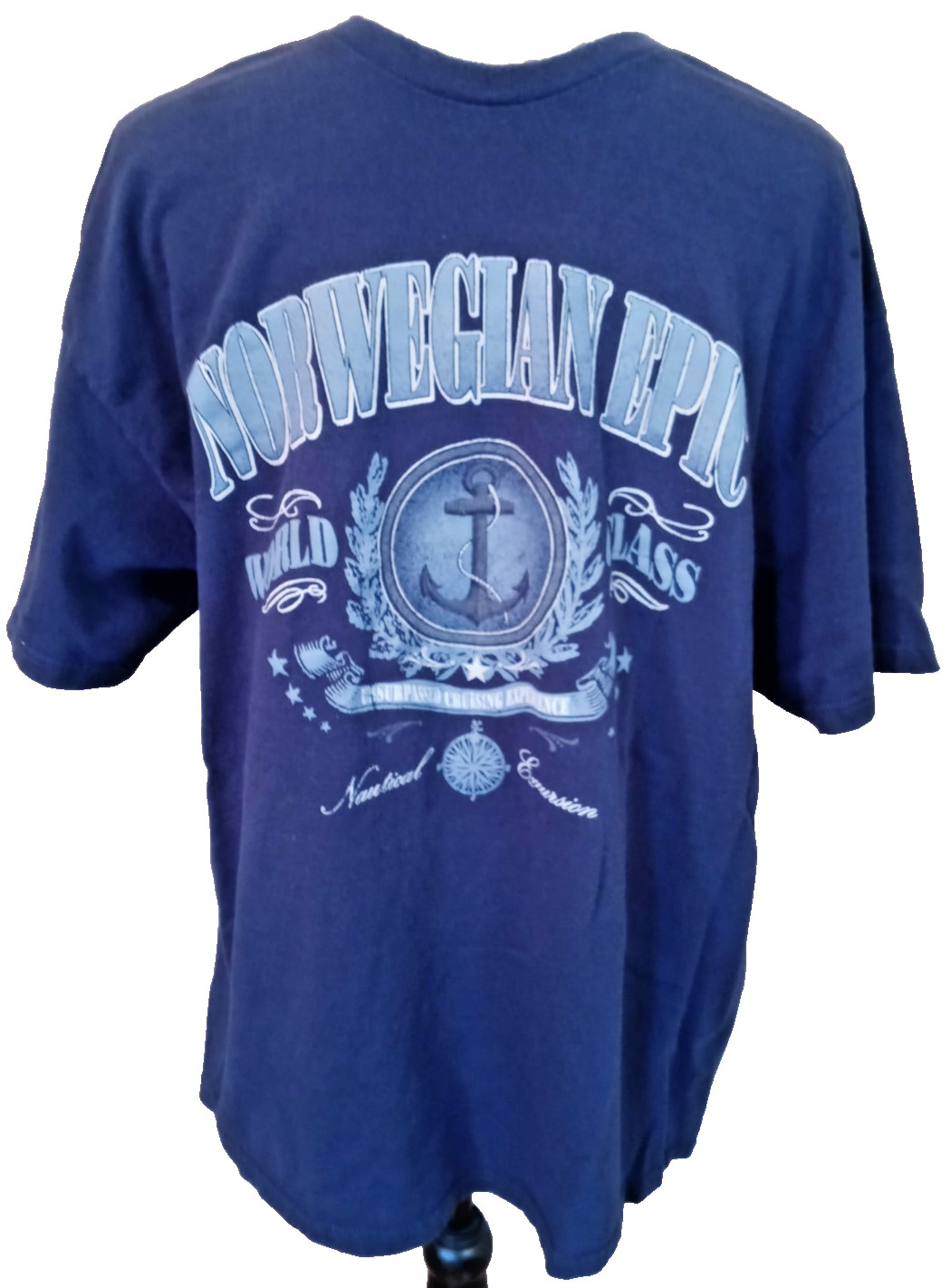 Norwegian Epic Cruise Line Navy Blue T Shirt Men’s Size XL