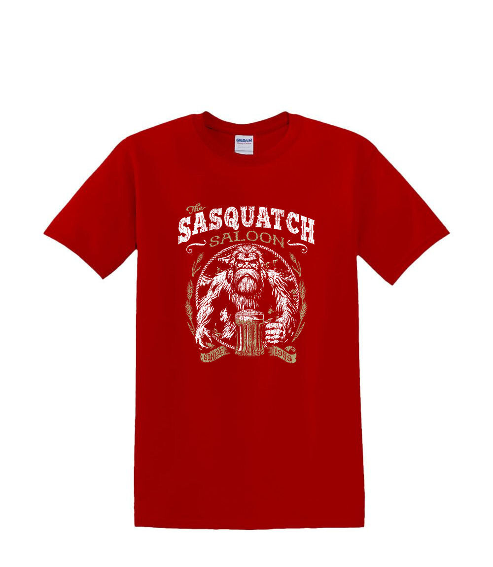T-Shirt S to 2XL 3XL – SASQUATCH SALOON – BIGFOOT SASQUATCH FUNNY Adult