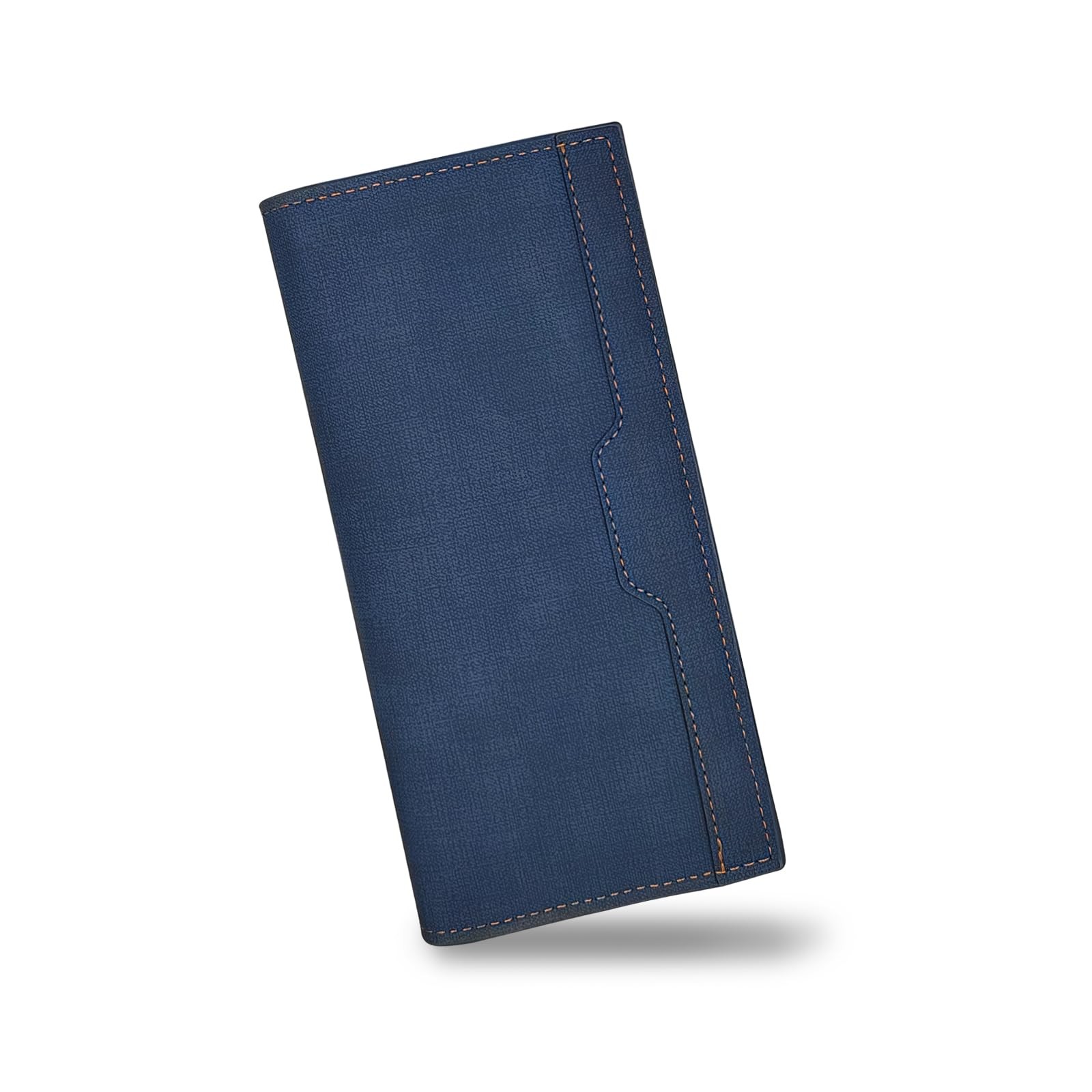 AfitLulu Long Wallet for 18.5 x 9 x 1.5 cm (7.4 x 3.5 x 0.6 inches), Blue