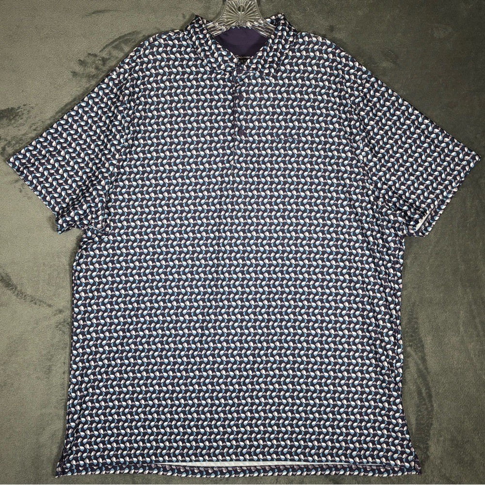 Men’s Ben Sherman Sport Polo Golf Short Sleeve Size XXL Purple and Blue