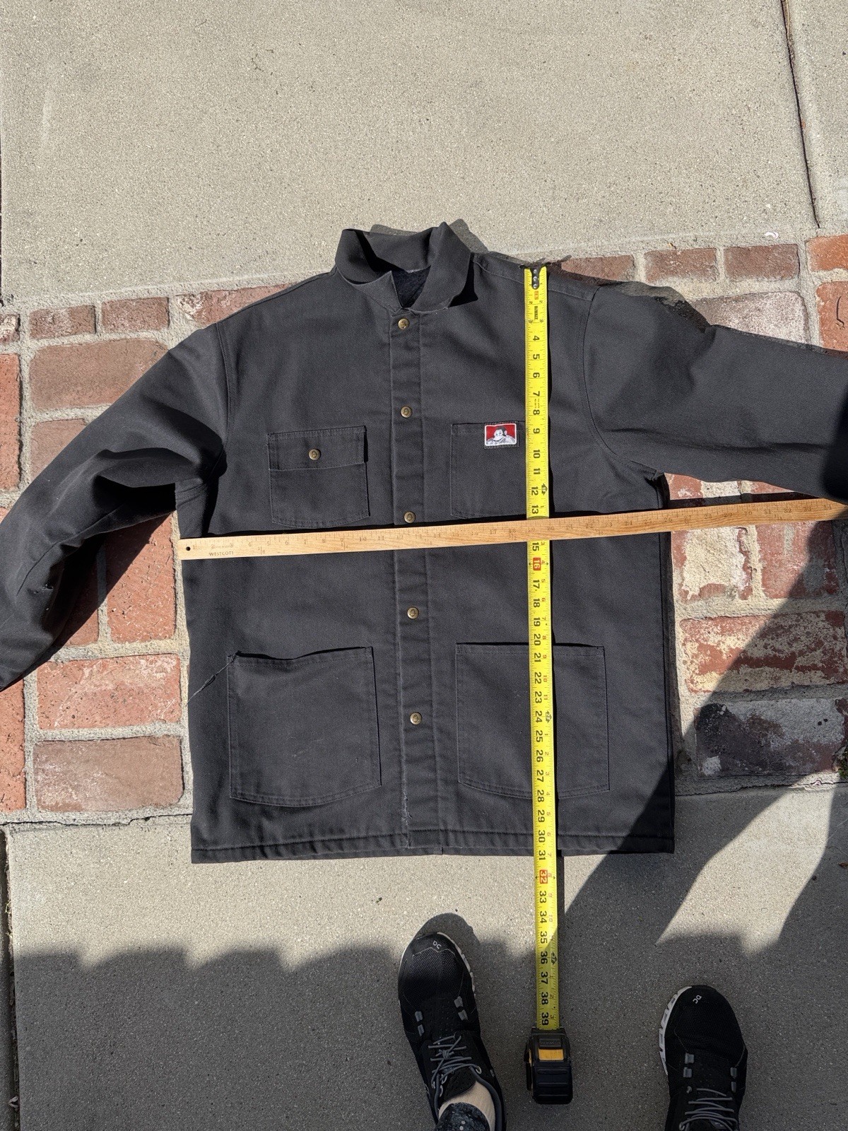 Ben Davis Chore Coat Jacket Blanket Lined Black Men’s Sz Large XL. Made In USA