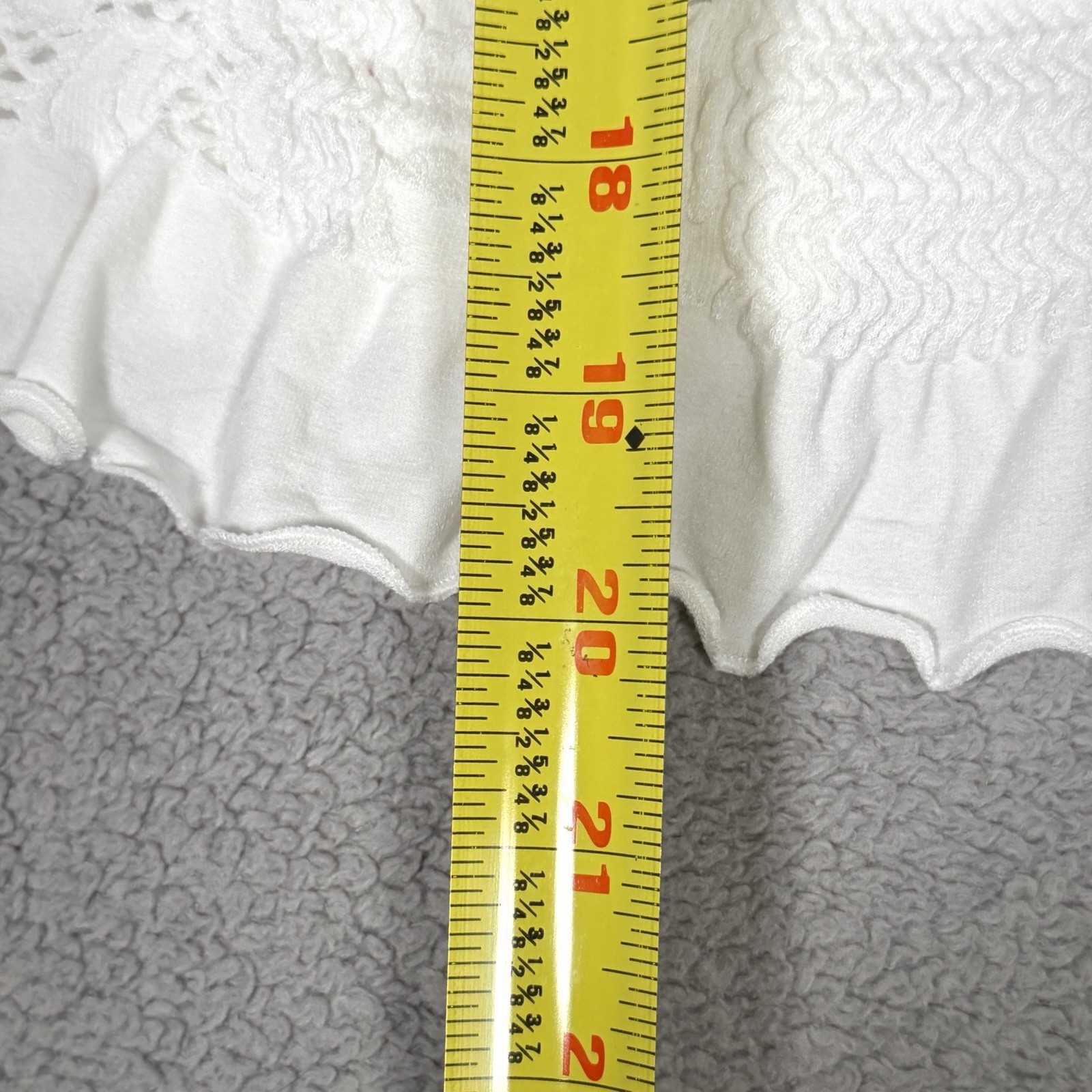 Free People Intimately So Soft Frill Square Neck Tank White XS/S Cami Girly NWT